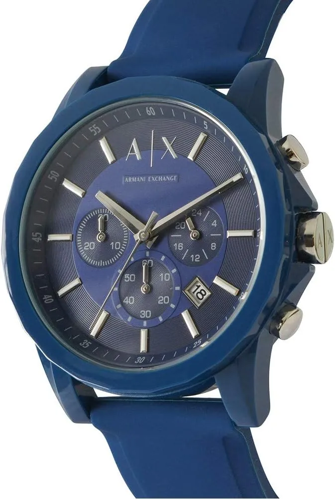 Exchange Chronograph Watch for Men with Leather, replenishment Stainless Steel or Silicone Band AX Armani 