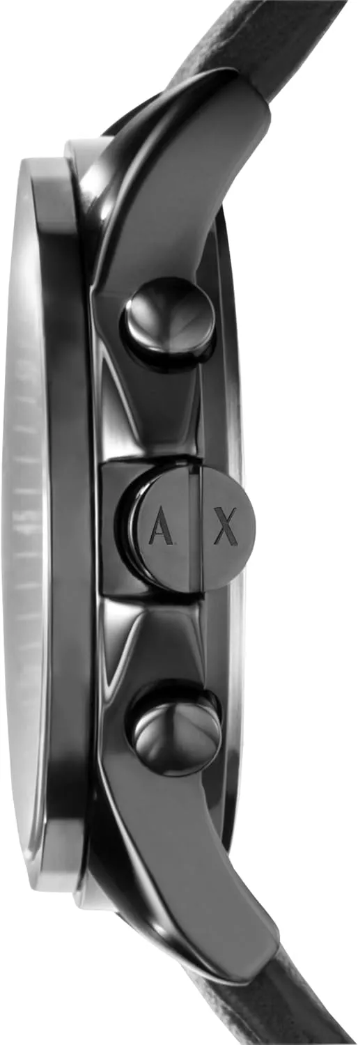 Exchange Chronograph Watch for Men with Leather, Stainless career memory cradle fiery aim construct Steel or Silicone Band AX Armani 