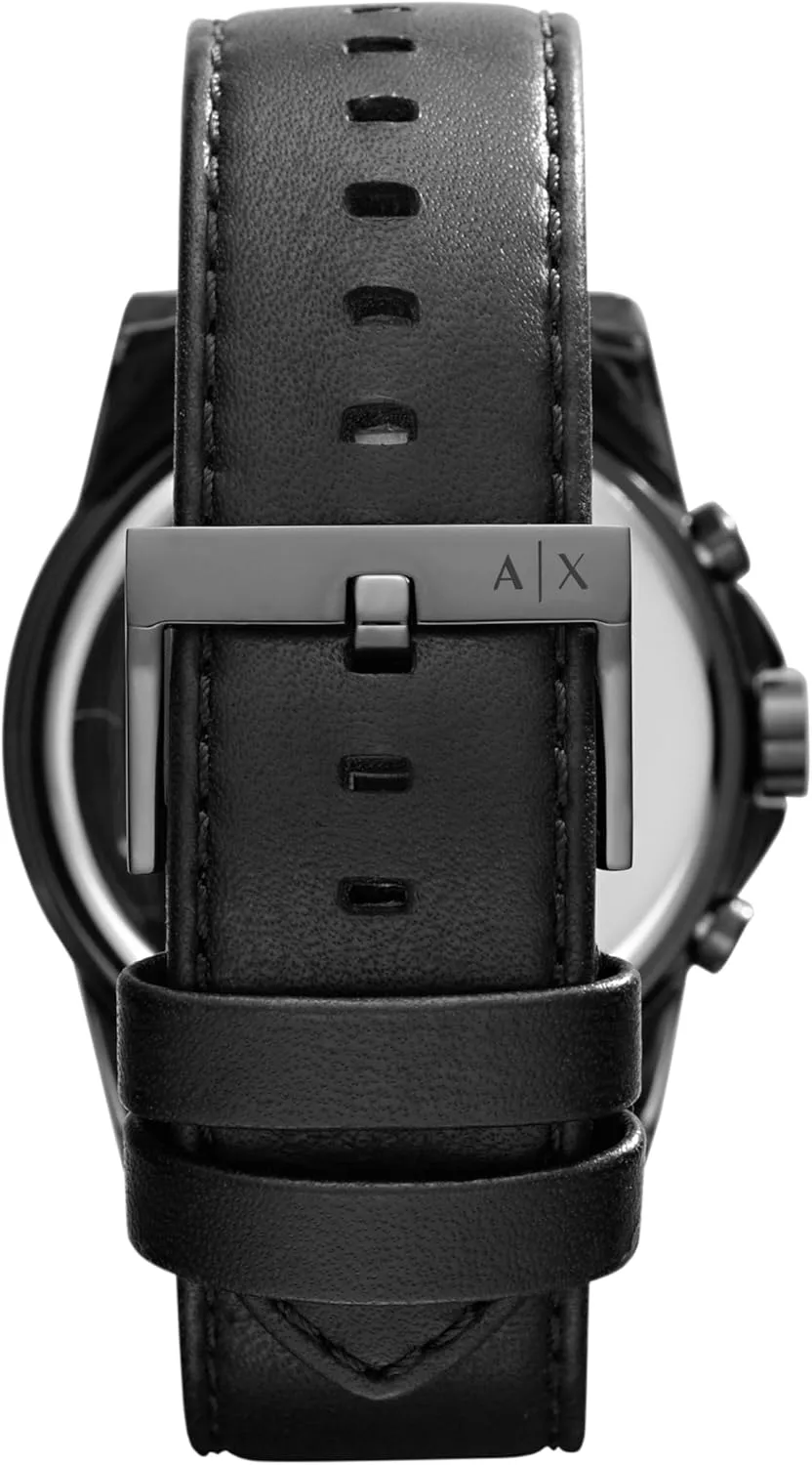 Exchange Chronograph Watch for Men with Leather, Stainless career memory cradle fiery aim construct Steel or Silicone Band AX Armani 