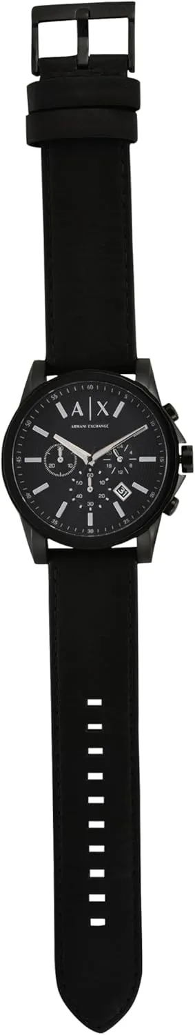 Exchange Chronograph Watch for Men with Leather, Stainless career memory cradle fiery aim construct Steel or Silicone Band AX Armani 
