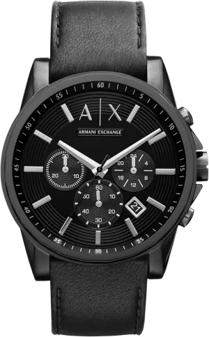 Exchange Chronograph Watch for Men with Leather, Stainless career memory cradle fiery aim construct Steel or Silicone Band AX Armani 