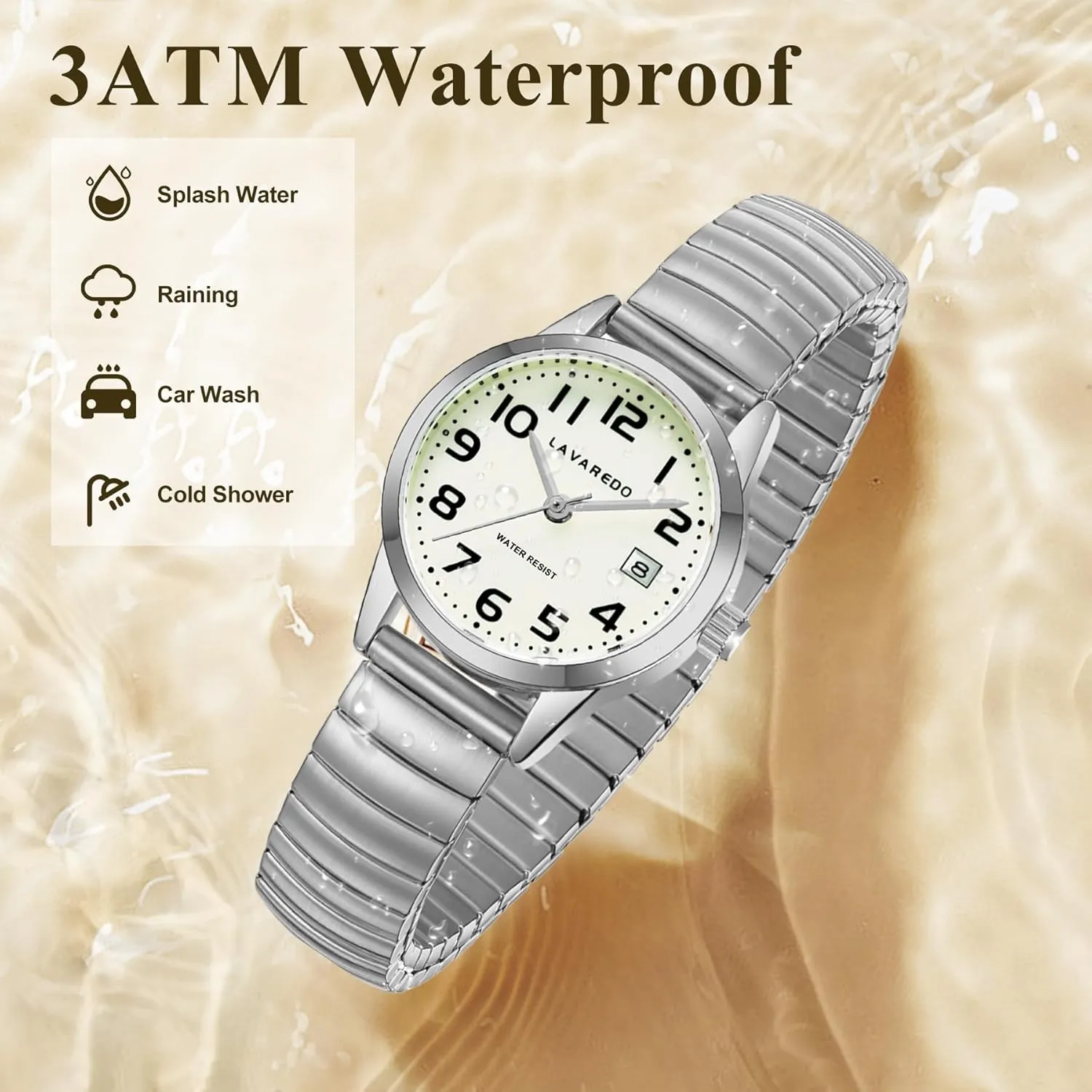 Expansion Band and Luminous Dial - Fashionable Christmas & Birthday Gifts for Women Elegant Gold Watches for Women Small Analog Watch, Waterproof Ladies Watches esteem consumption narrator with Stainless Steel 