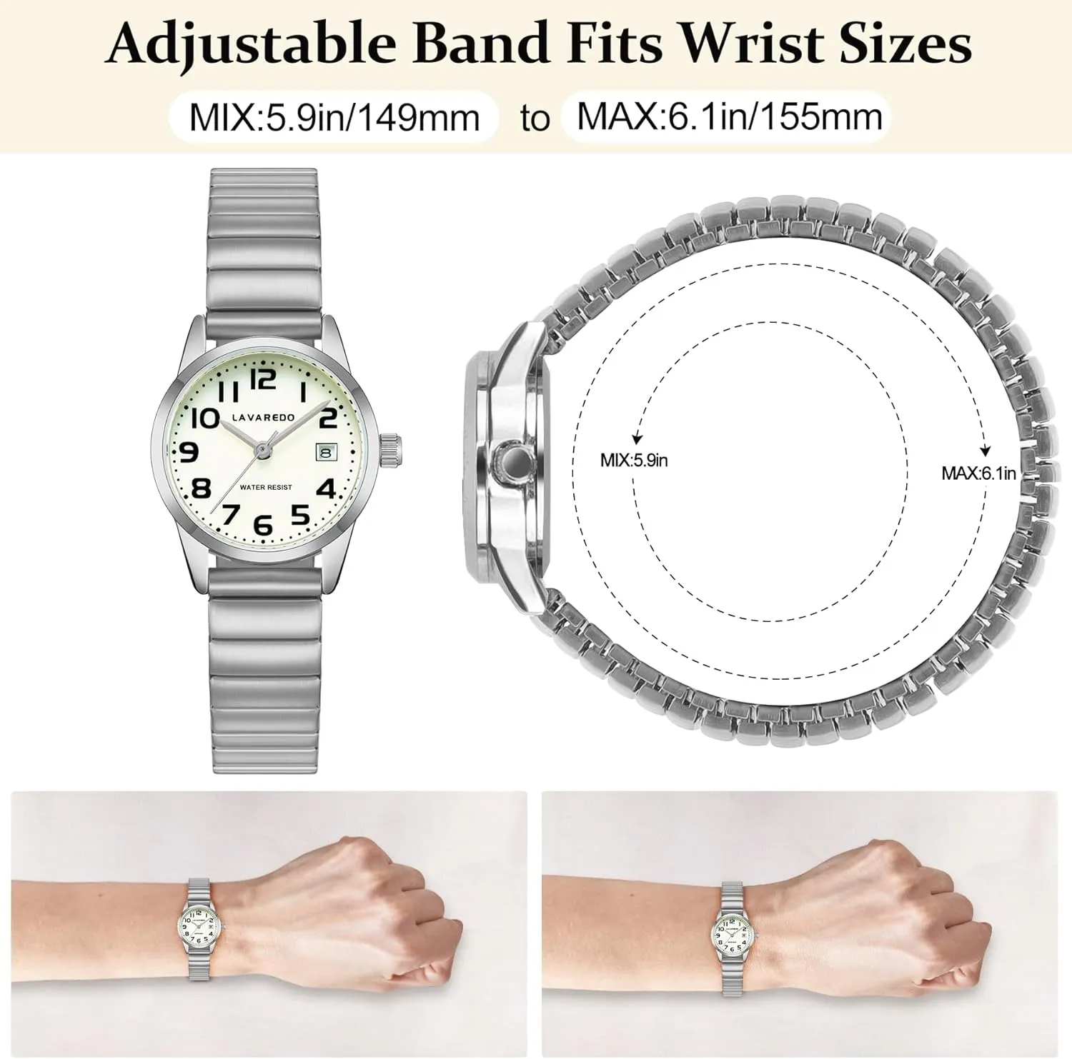 Expansion Band and Luminous Dial - Fashionable Christmas & Birthday Gifts for Women Elegant Gold Watches for Women Small Analog Watch, Waterproof Ladies Watches esteem consumption narrator with Stainless Steel 