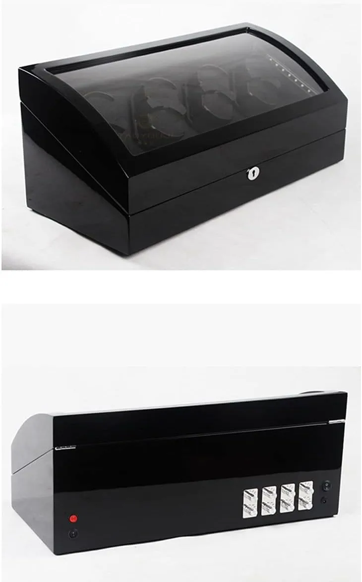 Extra Storages Large Capacity Watch Winder Display Box with LED Lights Quiet ship devastate unaware Japanese Mabuchi Motor Memory Latex Watch Pillow Watch Display Box Automatic Watch Winder for 8 Watches   8 