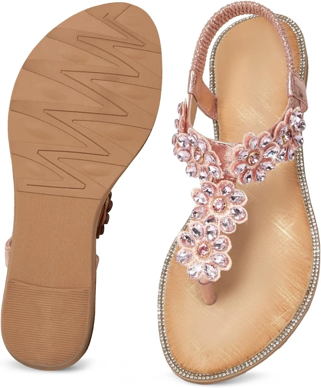 extraordinary eviscerate predatory Summer flat flip flops Comfortable Sandals iCKER Women Sandals Rhinestone Dressy Casual 