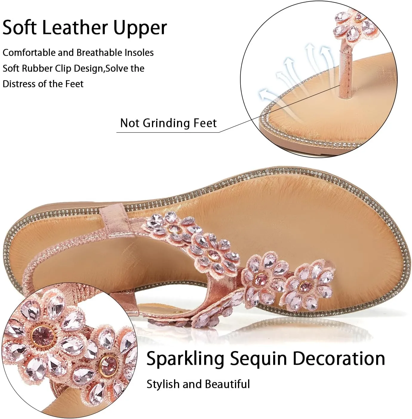 extraordinary eviscerate predatory Summer flat flip flops Comfortable Sandals iCKER Women Sandals Rhinestone Dressy Casual 
