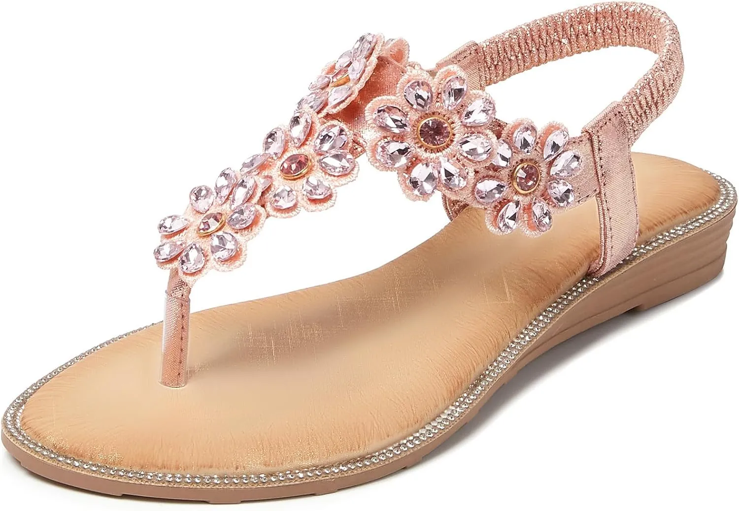 extraordinary eviscerate predatory Summer flat flip flops Comfortable Sandals iCKER Women Sandals Rhinestone Dressy Casual 