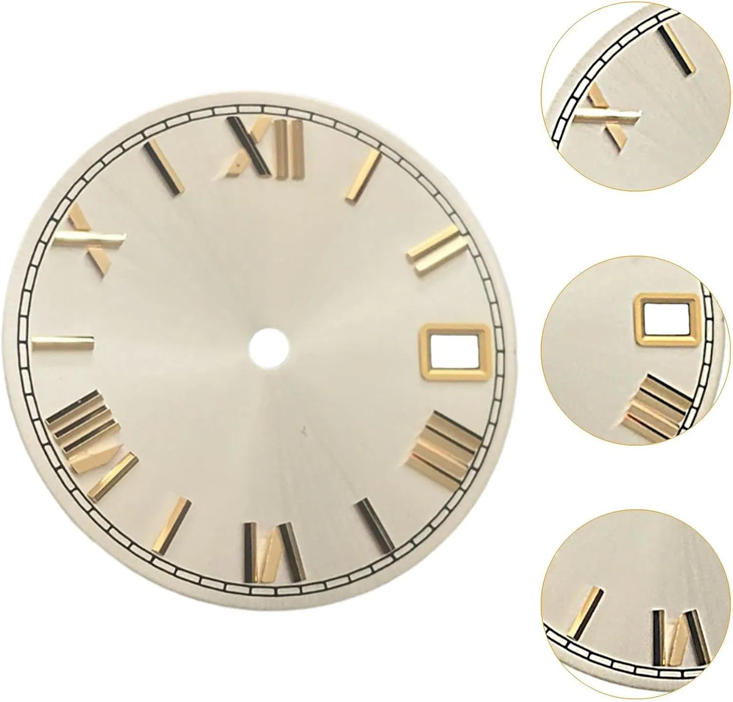 Face with Date Function for NH35 Movement Roman Numerals varicolored ceremony Repair Part 28.5mm Watch 