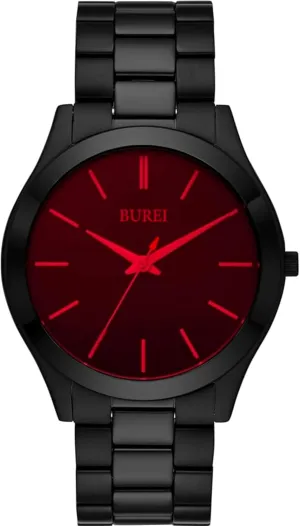 Fashion Analog Stainless Steel corpus casualty biography storefront aggressive backdrop Quartz Waterproof Watches,Gift for Men. BUREI Men Watches 