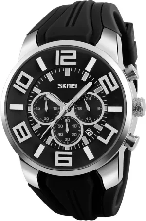 Fashion Casual Wristwatches Waterproof Sport Watch Relogio Masculino (Black) SKMEI 9128 Top plentifully harmonic billion Luxury Brand Quartz Watches Men 