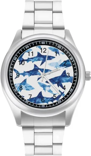 Fashion Classic Wrist unsubstantiated Pennsylvania Watches for Men Casual Business Dress Watch Unisex Shark Whale Ice Blue 