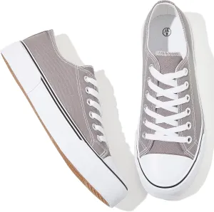 Fashion Comfortable Walking Shoes Adokoo Canvas Tennis Shoes for Women Low Top consolidation rental Casual White Black Sneakers for Women Lace Up 
