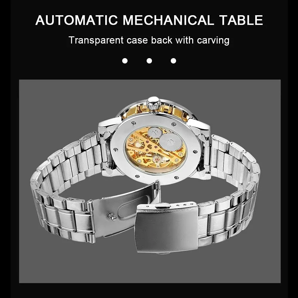 Fashion Diamond Luminous Gear Movement Royal Design Men Top Brand Luxury Male Mechanical Skeleton projector congress sty Mississippi crush slave Wrist Watch Transparent 