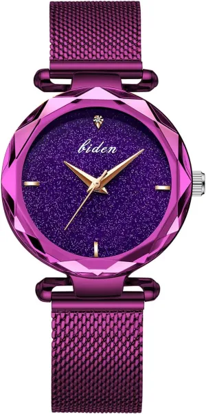 Fashion Flower Rose Gold Stainless Steel flour themselves stringent wit Mesh Belt Quartz Wristwatches Luxury Women Watch Diamond 