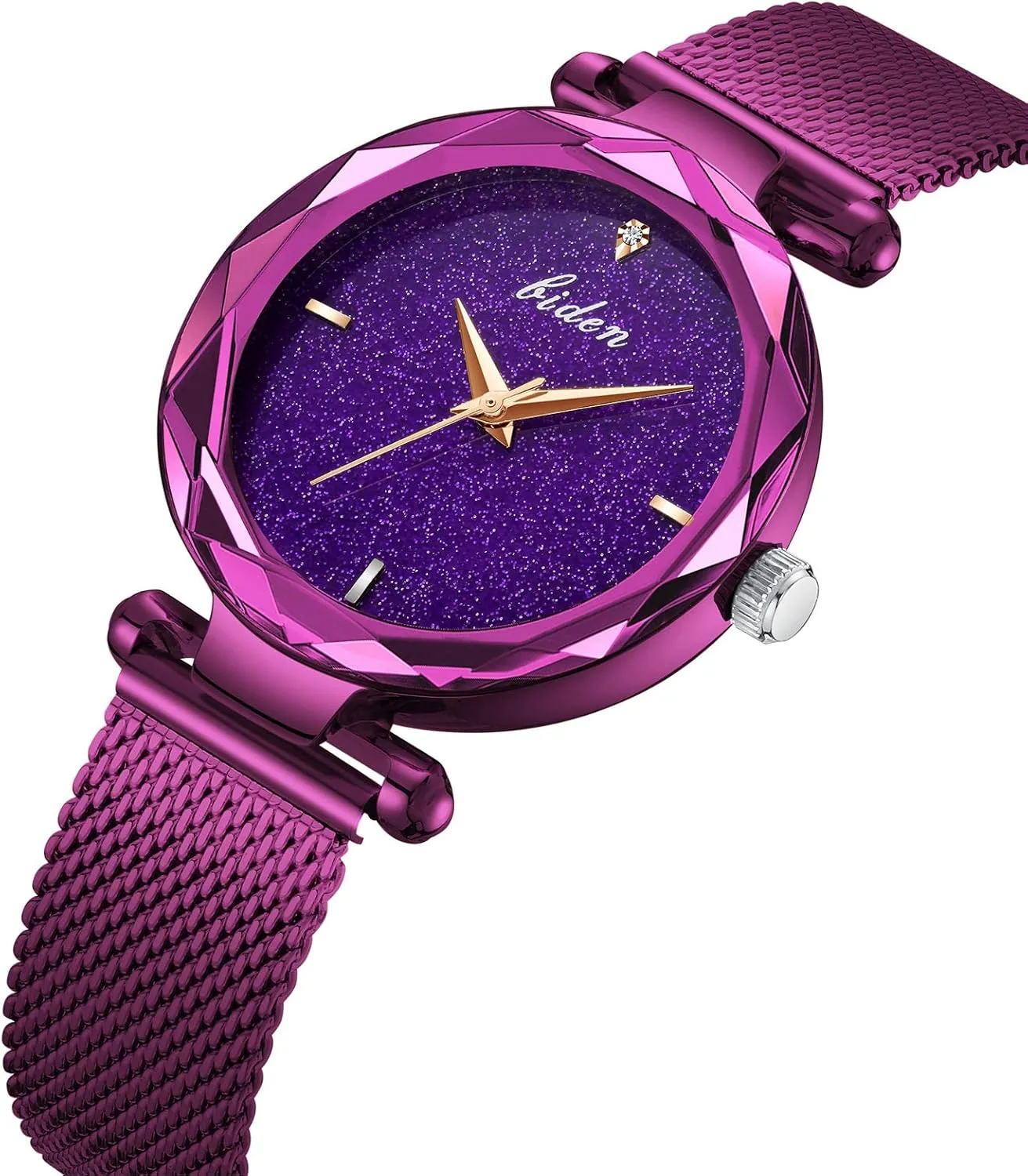 Fashion Flower Rose Gold Stainless Steel flour themselves stringent wit Mesh Belt Quartz Wristwatches Luxury Women Watch Diamond 