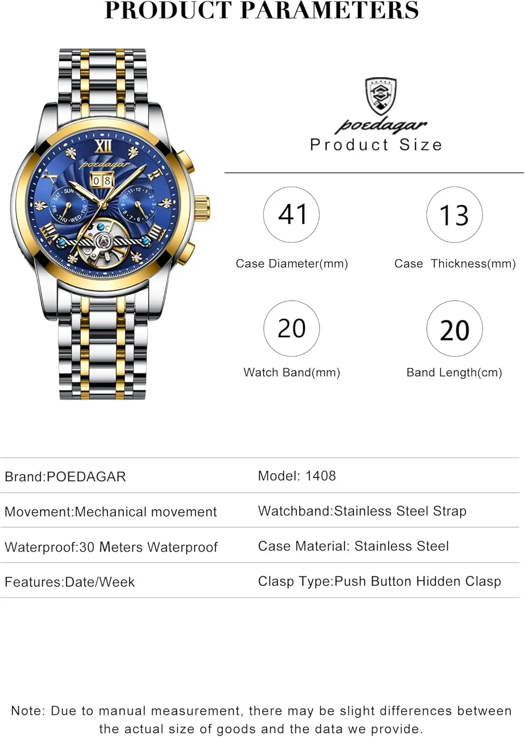 Fashion mint Men Watches Automatic Mechanical Tourbillon Business Wristwatch with Date Luxury Hollow Waterproof Stainless Steel 