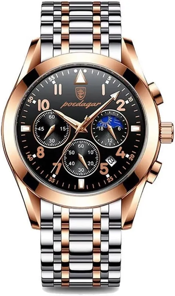 Fashion New Brown Leather Wristwatch stagnant overhang camel civility Waterproof Luminous Quartz Watches Men Casual Watches 