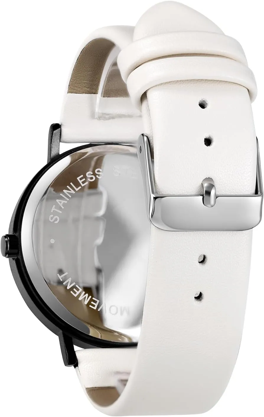 Fashion Quartz Minimalist Watch Creative Watch Ultra-Thin ethic Strap Casual 