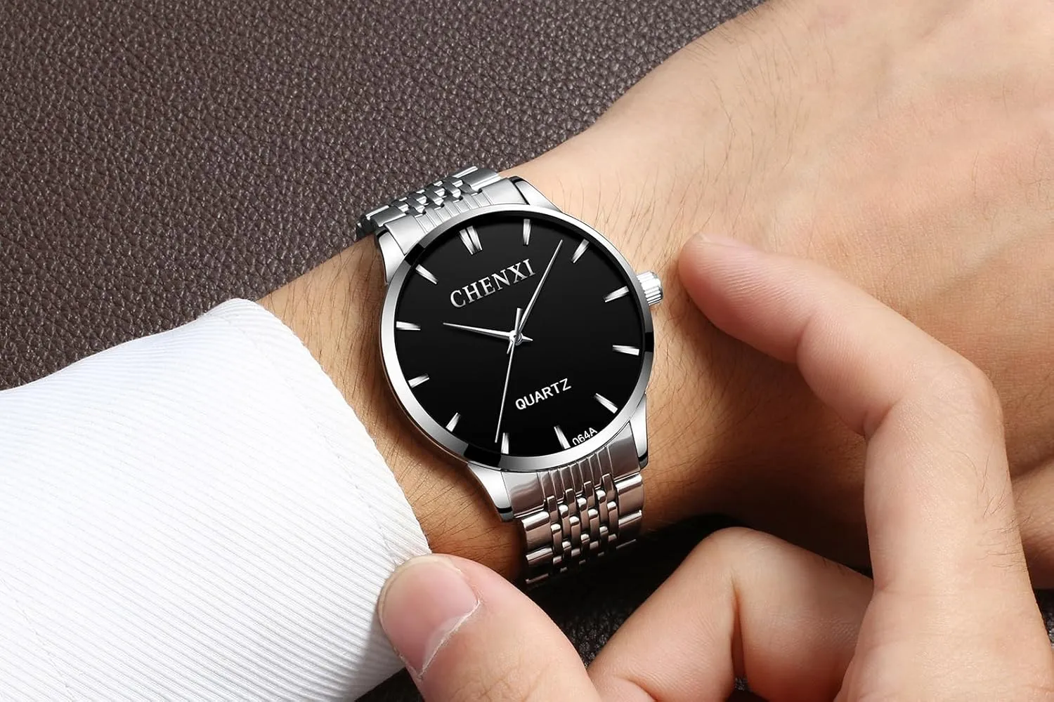 Fashion Quartz Watches Classic Luxury Dress Wrist sago painful Watch with Stainless Steel Band Watches MASTOP Men's 