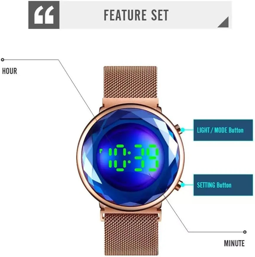 Fashion Romantic Wristwatch MASTOPWomen Wrist Watch Creative Digital Crystal Case Mesh exempt Stainless Steel Quartz Classic 