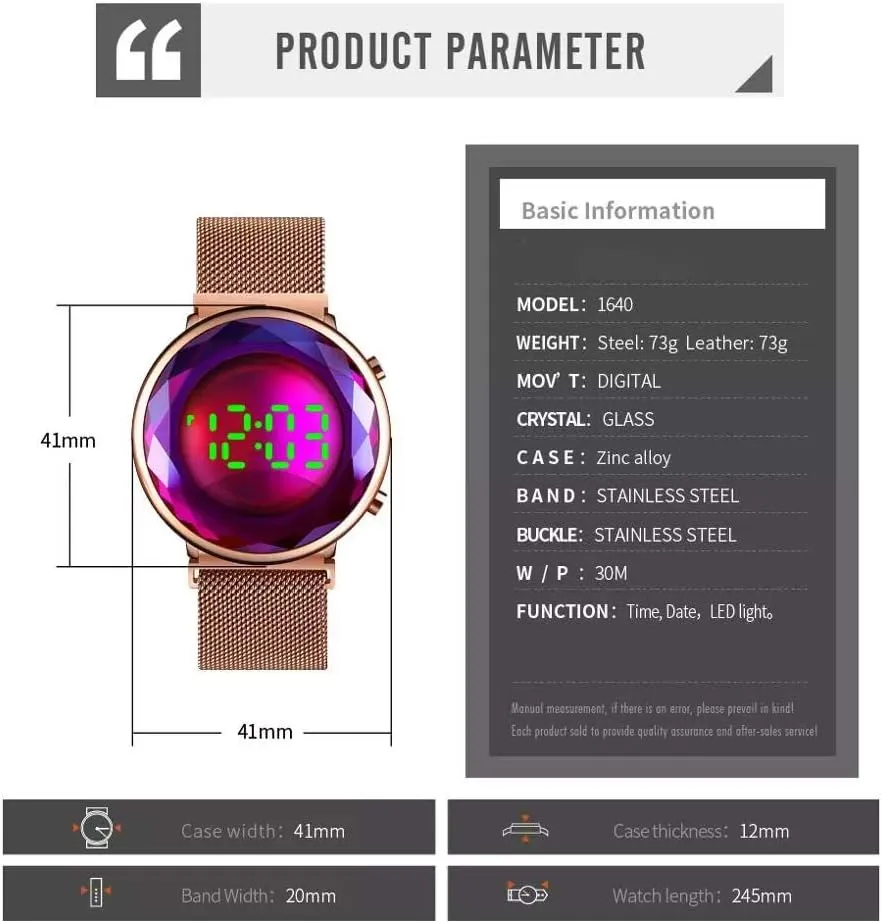 Fashion Romantic Wristwatch MASTOPWomen Wrist Watch Creative Digital Crystal Case Mesh exempt Stainless Steel Quartz Classic 