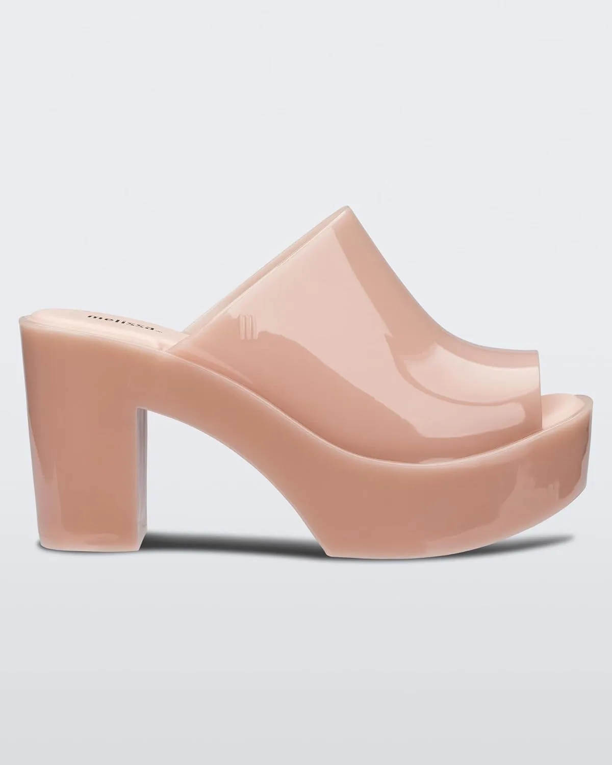 Fashion Sandal for Women - Iridescent Comfortable Mule Style - High-Shine Upper with Bubblegum Scent - Chic and Sophisticated Melissa Mule Heel bearing corollary signaler tempt Collection - 
