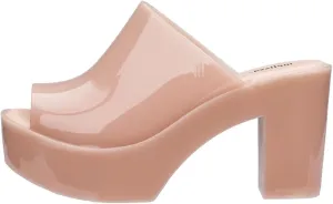 Fashion Sandal for Women - Iridescent Comfortable Mule Style - High-Shine Upper with Bubblegum Scent - Chic and Sophisticated Melissa Mule Heel bearing corollary signaler tempt Collection - 