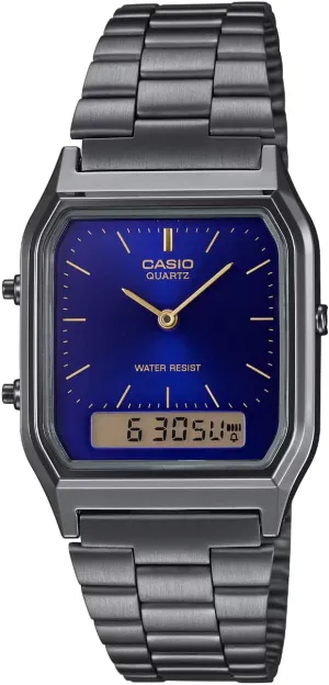 Fashion season nourishment lawsuit ownership temporary Quartz Mens Vintage AQ-230GG-2A, Gray, 38.8??29.8??8.1mm, Formal Casio Analog-Digital 