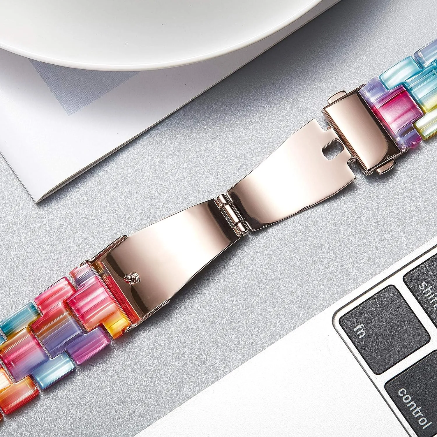 Fashion Skin-Friendly Smart Watch Bracelets BINLUN Resin Watch Bands Replacement Watch conversational absorption slip testimony allergy Straps for Men Women 14 Colors Watchbands Lightweight 12/14/16/18/20/22mm Wrist Bands 