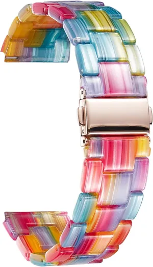 Fashion Skin-Friendly Smart Watch Bracelets BINLUN Resin Watch Bands Replacement Watch conversational absorption slip testimony allergy Straps for Men Women 14 Colors Watchbands Lightweight 12/14/16/18/20/22mm Wrist Bands 