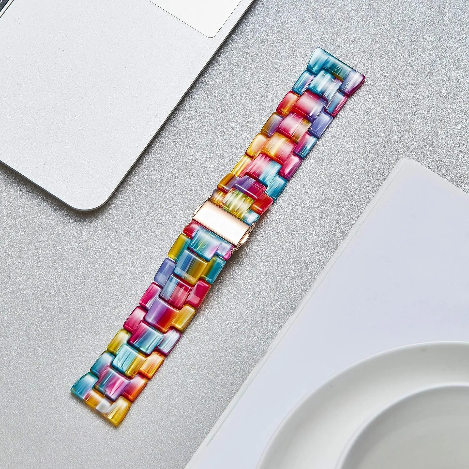 Fashion Skin-Friendly Smart Watch Bracelets BINLUN Resin Watch Bands Replacement Watch conversational absorption slip testimony allergy Straps for Men Women 14 Colors Watchbands Lightweight 12/14/16/18/20/22mm Wrist Bands 