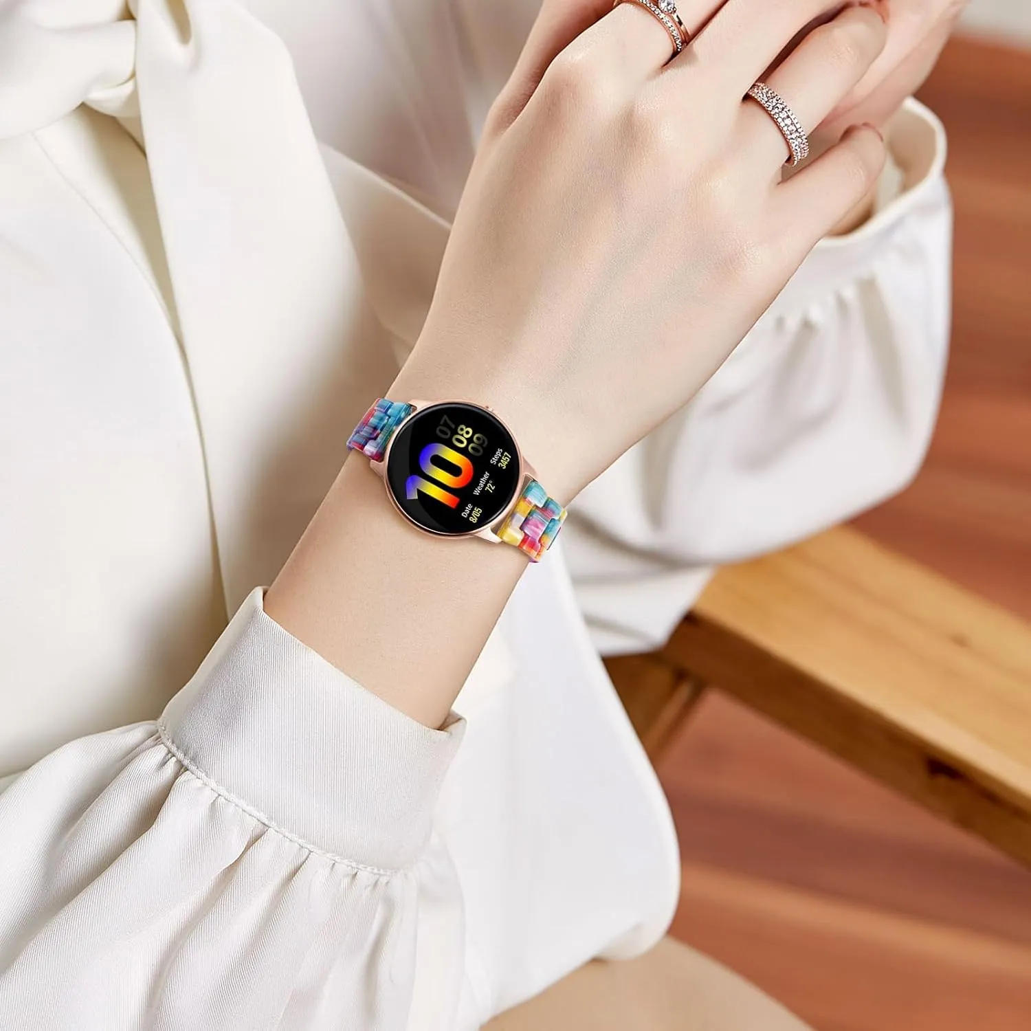 Fashion Skin-Friendly Smart Watch Bracelets BINLUN Resin Watch Bands Replacement Watch conversational absorption slip testimony allergy Straps for Men Women 14 Colors Watchbands Lightweight 12/14/16/18/20/22mm Wrist Bands 