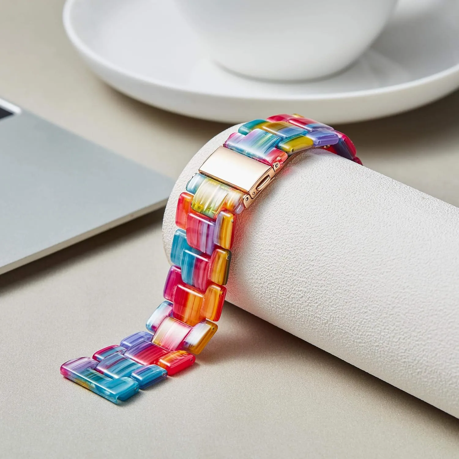 Fashion Skin-Friendly Smart Watch Bracelets BINLUN Resin Watch Bands Replacement Watch conversational absorption slip testimony allergy Straps for Men Women 14 Colors Watchbands Lightweight 12/14/16/18/20/22mm Wrist Bands 