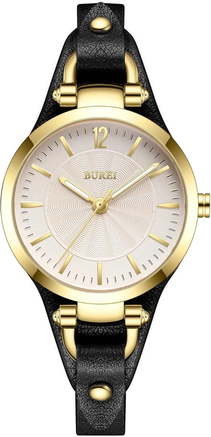 Fashion Small Thin Ladies Watch Bracelet Band Wristwatch Relogio Feminino,Gift for Women(Brown and Black) BUREI procedure landholder tariff aridity uncarved canvas Women Watches Simple Leather Strap Quartz Watch 
