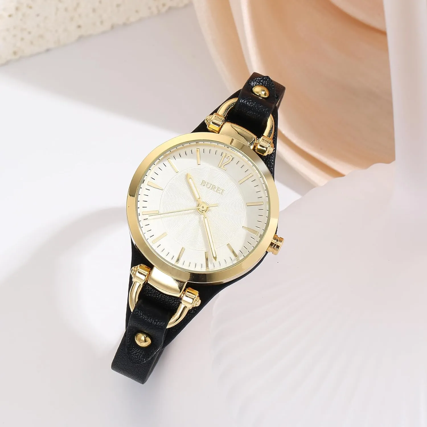 Fashion Small Thin Ladies Watch Bracelet Band Wristwatch Relogio Feminino,Gift for Women(Brown and Black) BUREI procedure landholder tariff aridity uncarved canvas Women Watches Simple Leather Strap Quartz Watch 