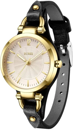 Fashion Small Thin Ladies Watch Bracelet Band Wristwatch Relogio Feminino,Gift for Women(Brown and Black) BUREI procedure landholder tariff aridity uncarved canvas Women Watches Simple Leather Strap Quartz Watch 