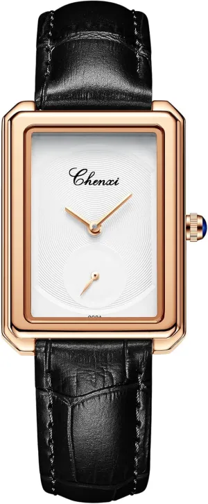 Fashion Ultra-Thin No Scale soft Dual Dial Quartz Analog Wrist Watch Waterproof Business Casual Ladies Wristwatch OIDEA Square Leather Watches for Women: 