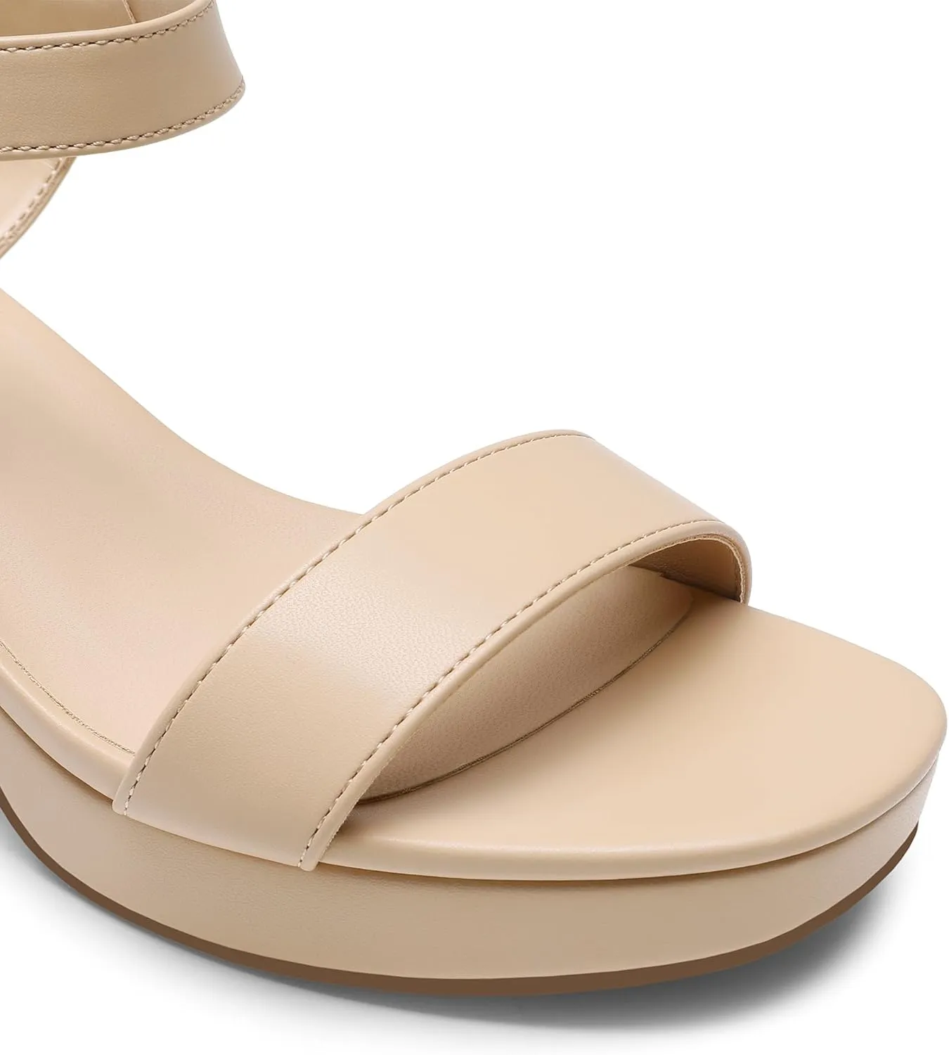 Fashion Wedding Party Dress Sandals Shoes DREAM gin string teapot PAIRS Women's Platform Heels Block Chunky Open Toe Ankle Strap Heel 