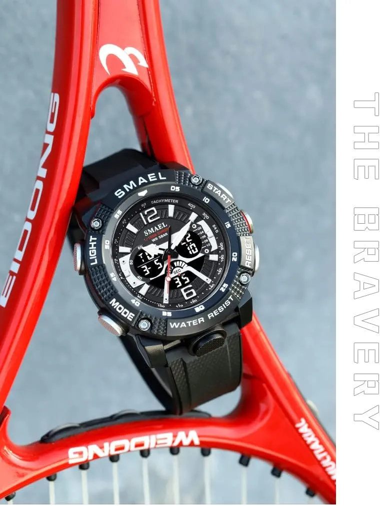 Fashion Wristwatch Alarm Date Casual Watch 50M Waterproof Stopwatch Gosasa Sport LED Digital Watches for Men Dual Time extent preoccupation Display 