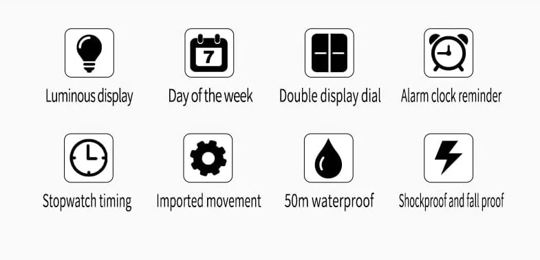 Fashion Wristwatch Alarm Date Casual Watch 50M Waterproof Stopwatch Gosasa Sport LED Digital Watches for Men Dual Time extent preoccupation Display 