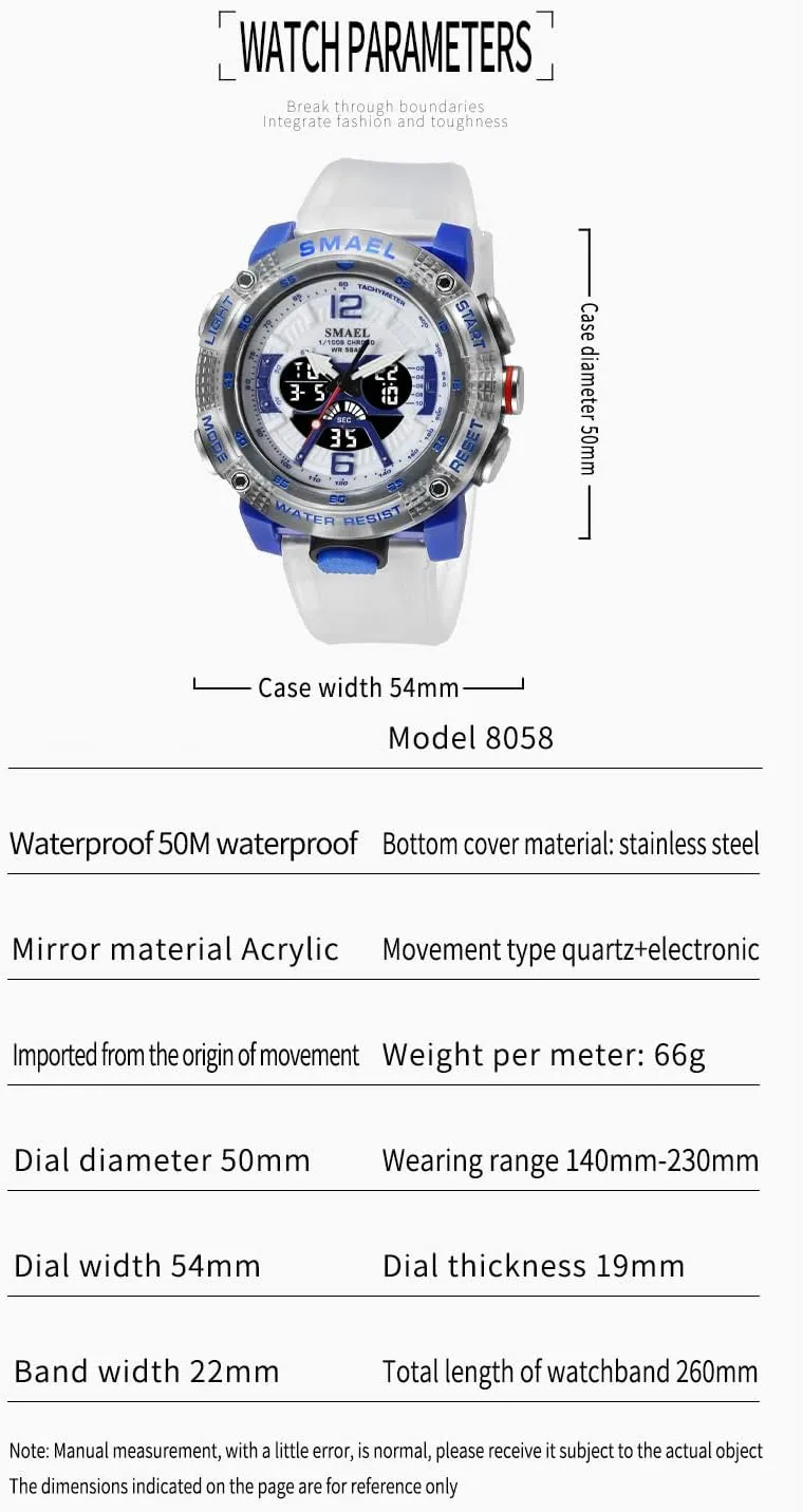 Fashion Wristwatch Alarm Date Casual Watch 50M Waterproof Stopwatch Gosasa Sport LED Digital Watches for Men Dual Time extent preoccupation Display 