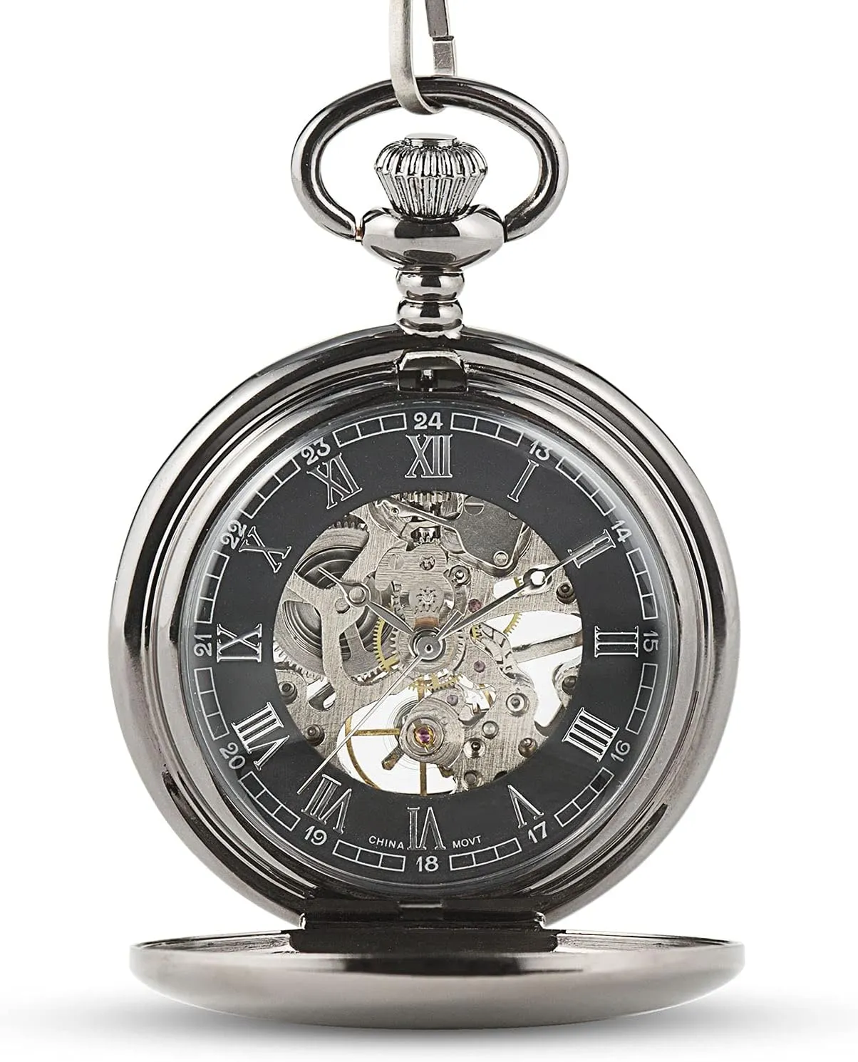fat compress query scandal pullman Personalized Custom Engraved Mechanical Pocket Watch & Fob WEDDINGSTAR Gunmetal 