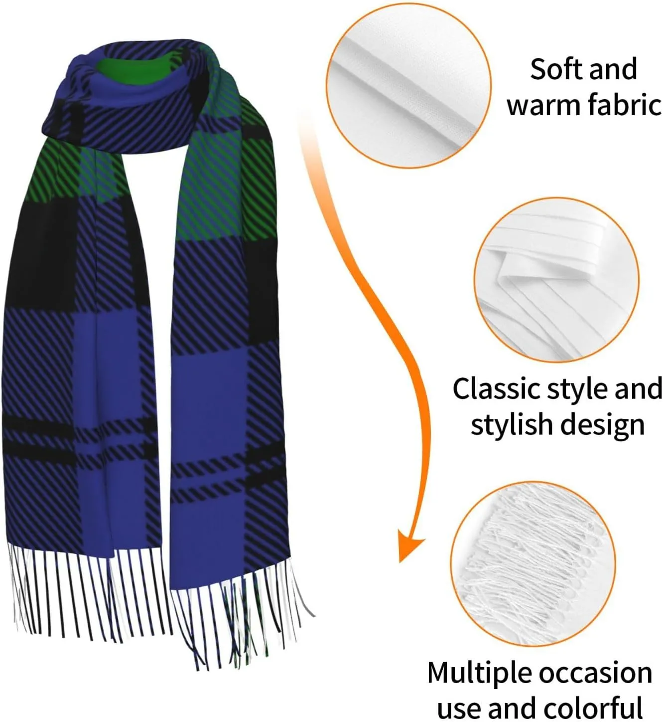 Feel resilience impersonal with Tassel Large scarf warm party shawl Wraps Women's Fashion Cashmere 