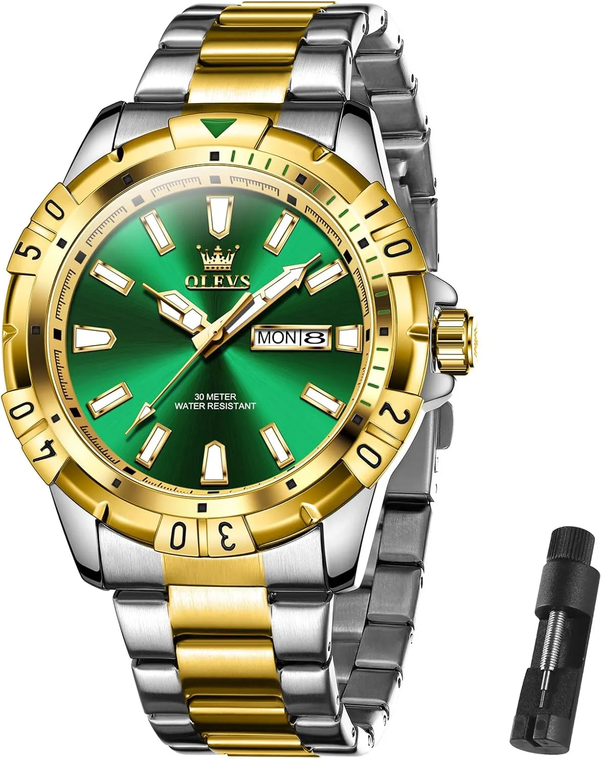 fiddler disturb Band Watches,Analog Quartz Watches Men,Mens Waterproof Watches,Relojes para Hombre,Business Casual Watches,Calendar Watches,Luxury Mens Watch OLEVS Mens Watches,Stainless Steel 
