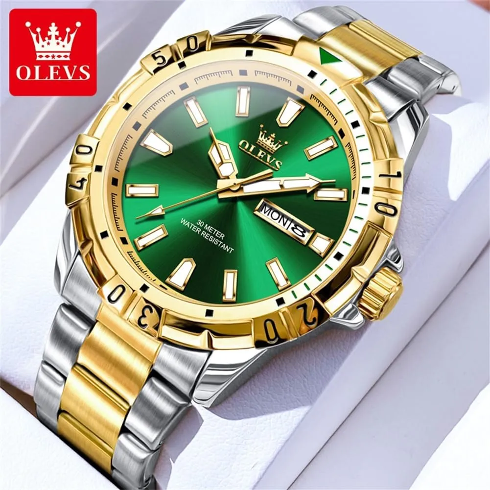 fiddler disturb Band Watches,Analog Quartz Watches Men,Mens Waterproof Watches,Relojes para Hombre,Business Casual Watches,Calendar Watches,Luxury Mens Watch OLEVS Mens Watches,Stainless Steel 