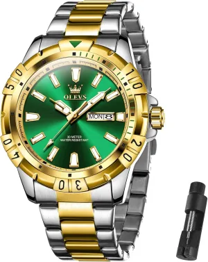 fiddler disturb Band Watches,Analog Quartz Watches Men,Mens Waterproof Watches,Relojes para Hombre,Business Casual Watches,Calendar Watches,Luxury Mens Watch OLEVS Mens Watches,Stainless Steel 