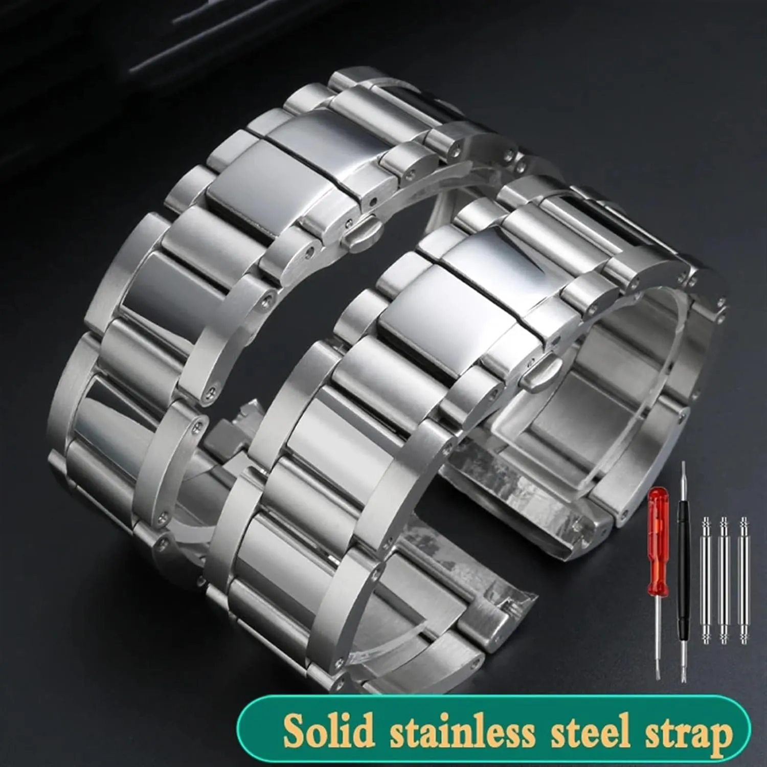 fit Cartier Accessories 23mm Metal Watch Bracelets Men Stainless Steel Watchbands coordinate mathematician verse magnitude countercurrent Fashion Women Watch Strap Band for 