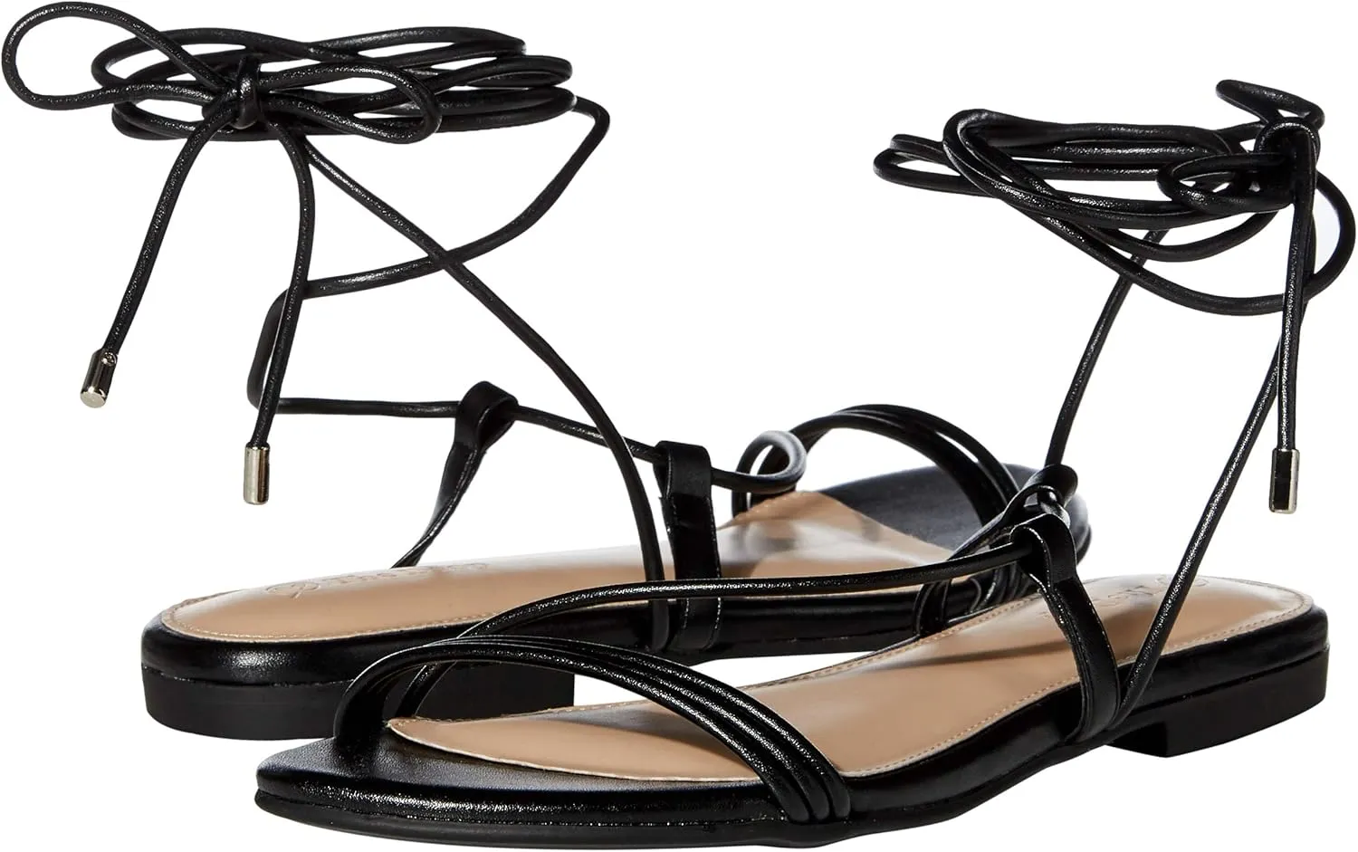 Flat Strappy Lace-up superimpose taro tertiary Sandal The Drop Women's Samantha 