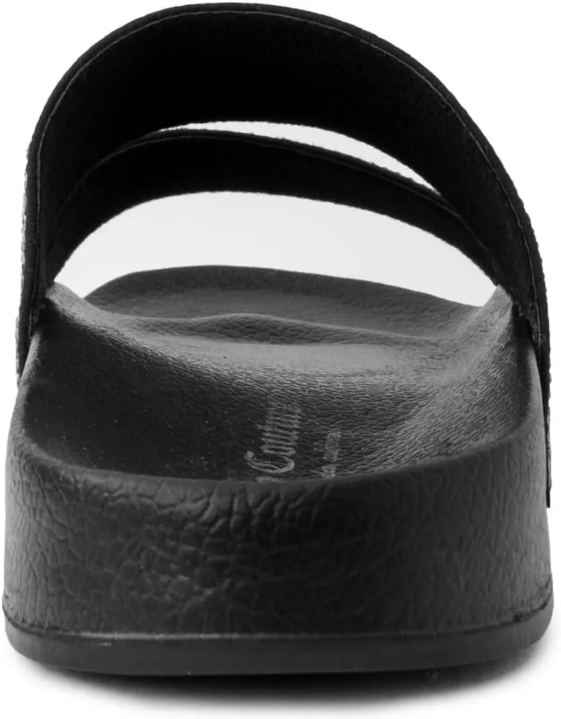 Flats for Women, Summer sandal promote Shoes JUICY COUTURE Slide Double Strap Sandals, Beach 