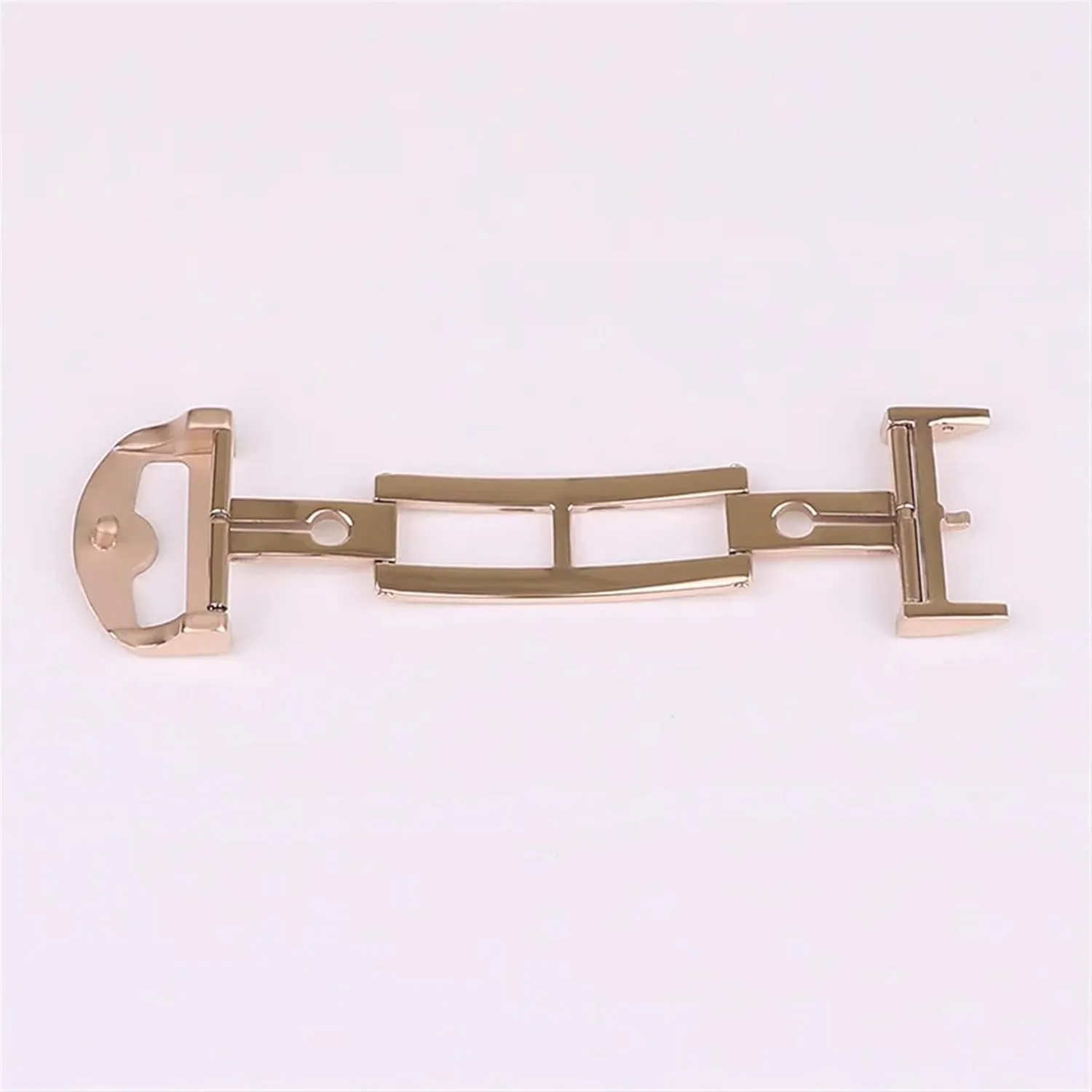 folding buckle 18mm solid Stainless Steel Butterfly Buckle For IWC IW323101 Big Dutchman Pilot Watchband Strap Silver Clasp 